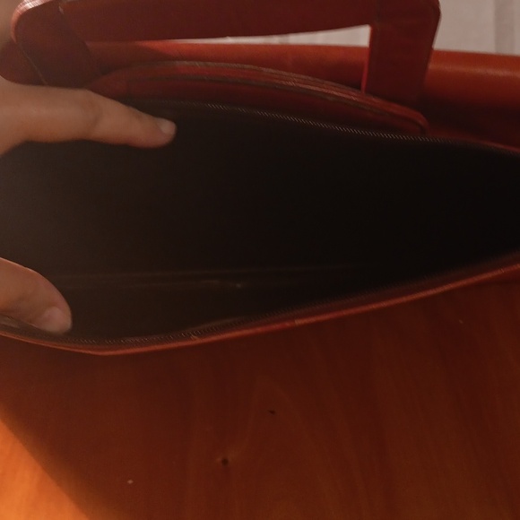 Hartman By Sharif Vintage Elegant Red Leather Briefcase - Picture 12 of 14